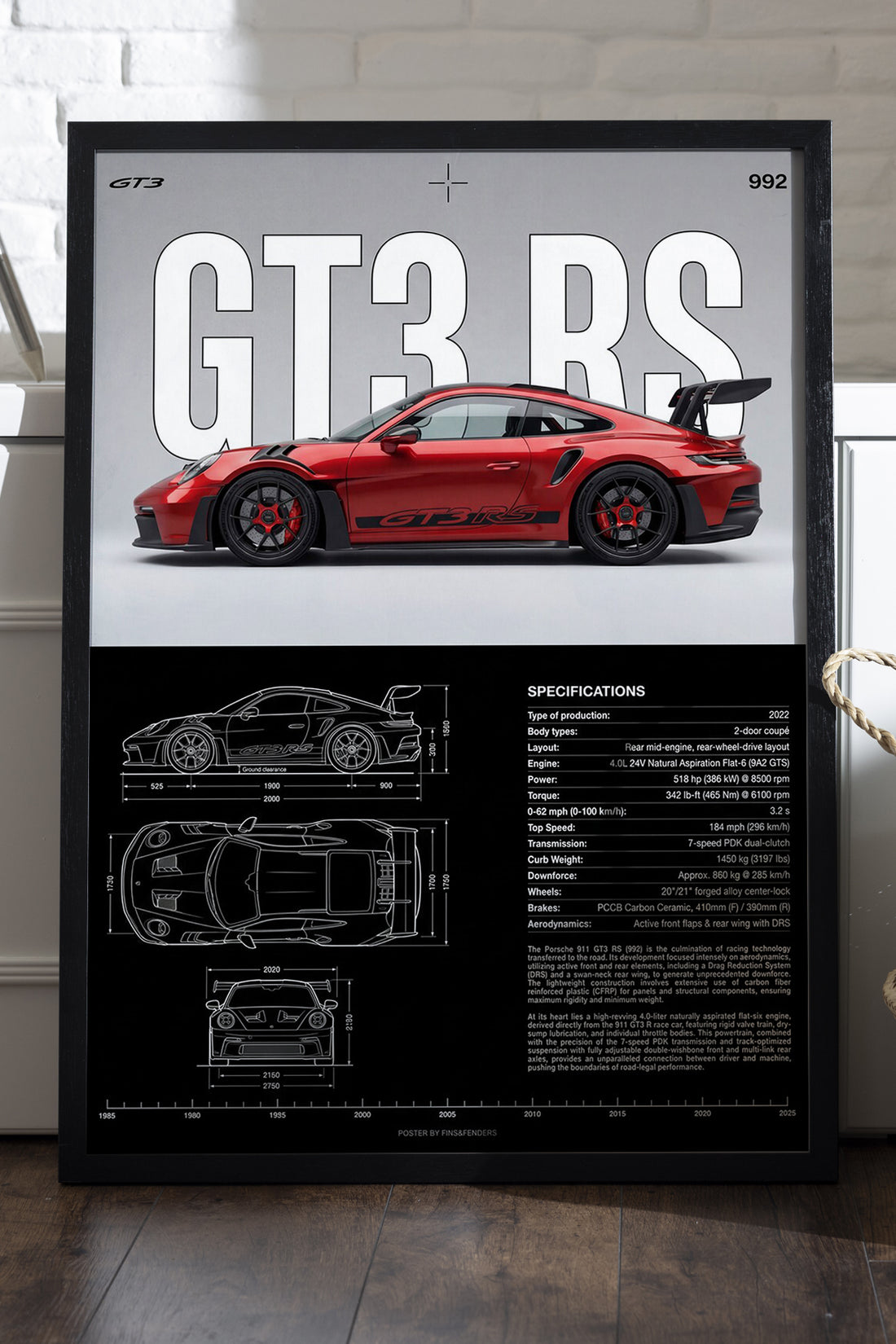 Porsche GT3 RS - tablo