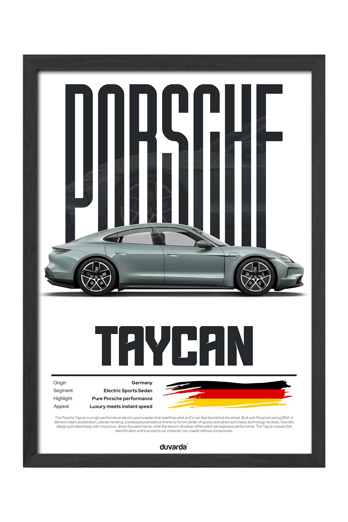 Porsche Taycan Araba - tablo