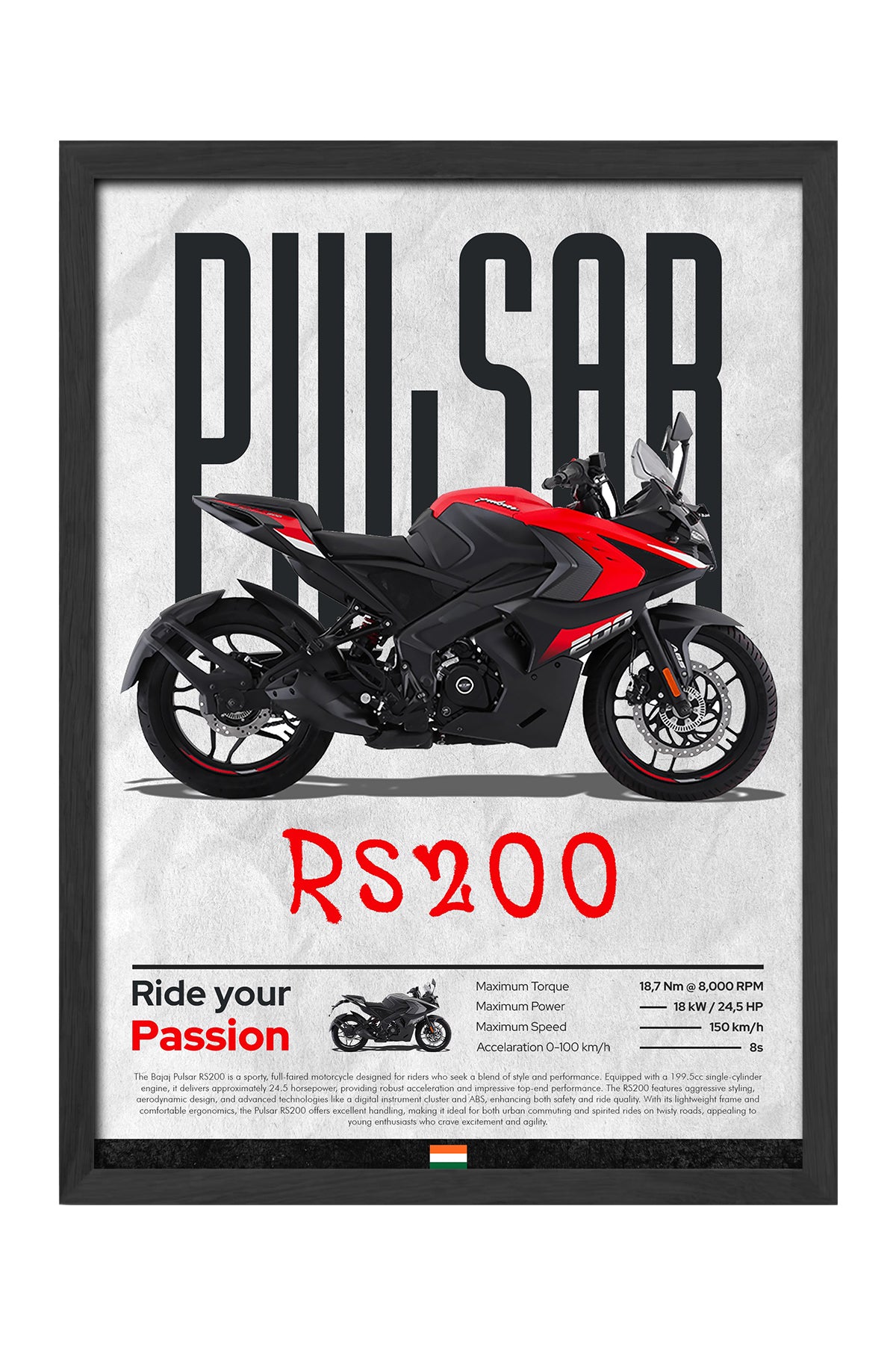 Bajaj Pulsar RS 200 - tablo