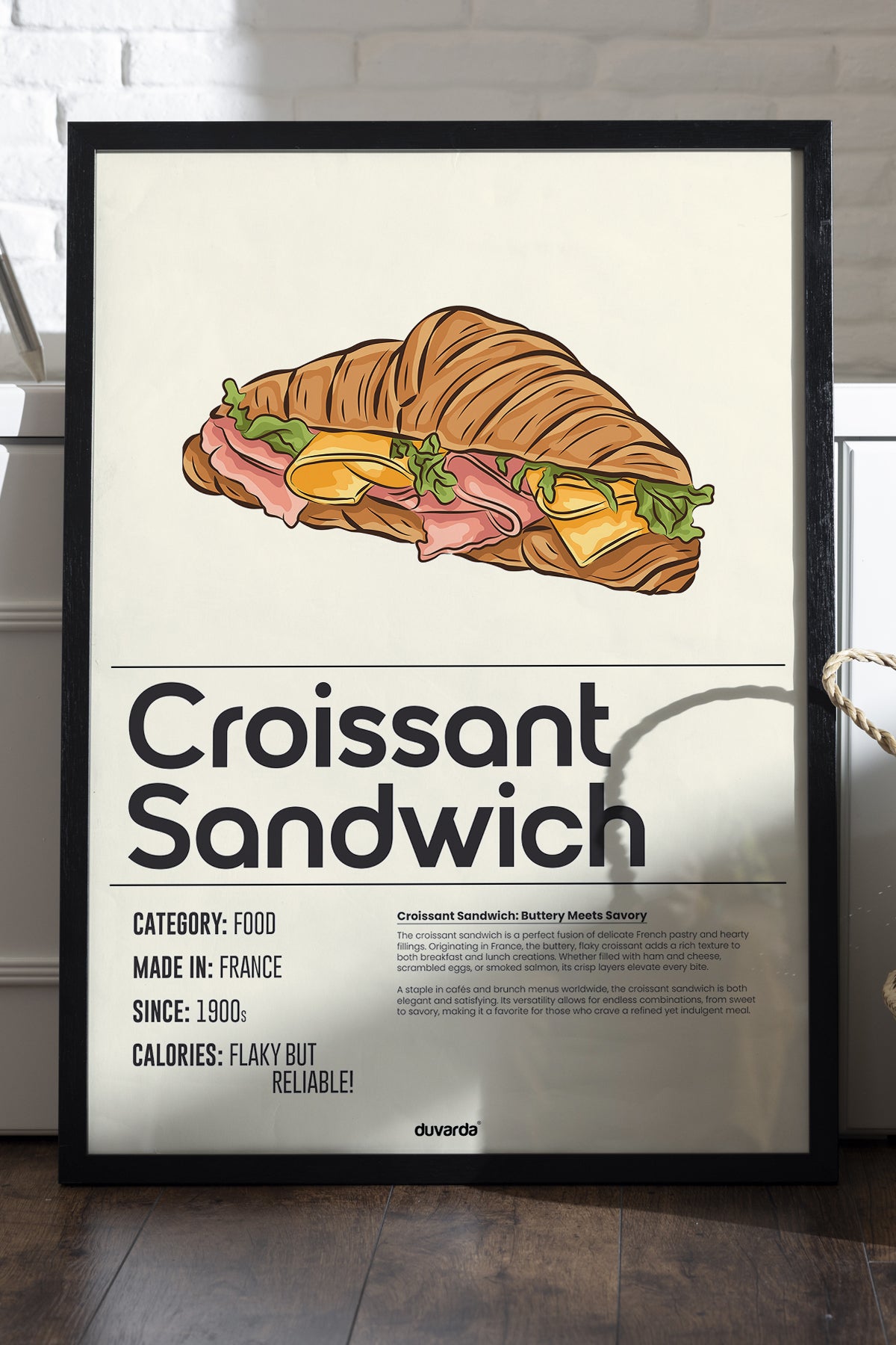 Croissant Sandwich Siyah