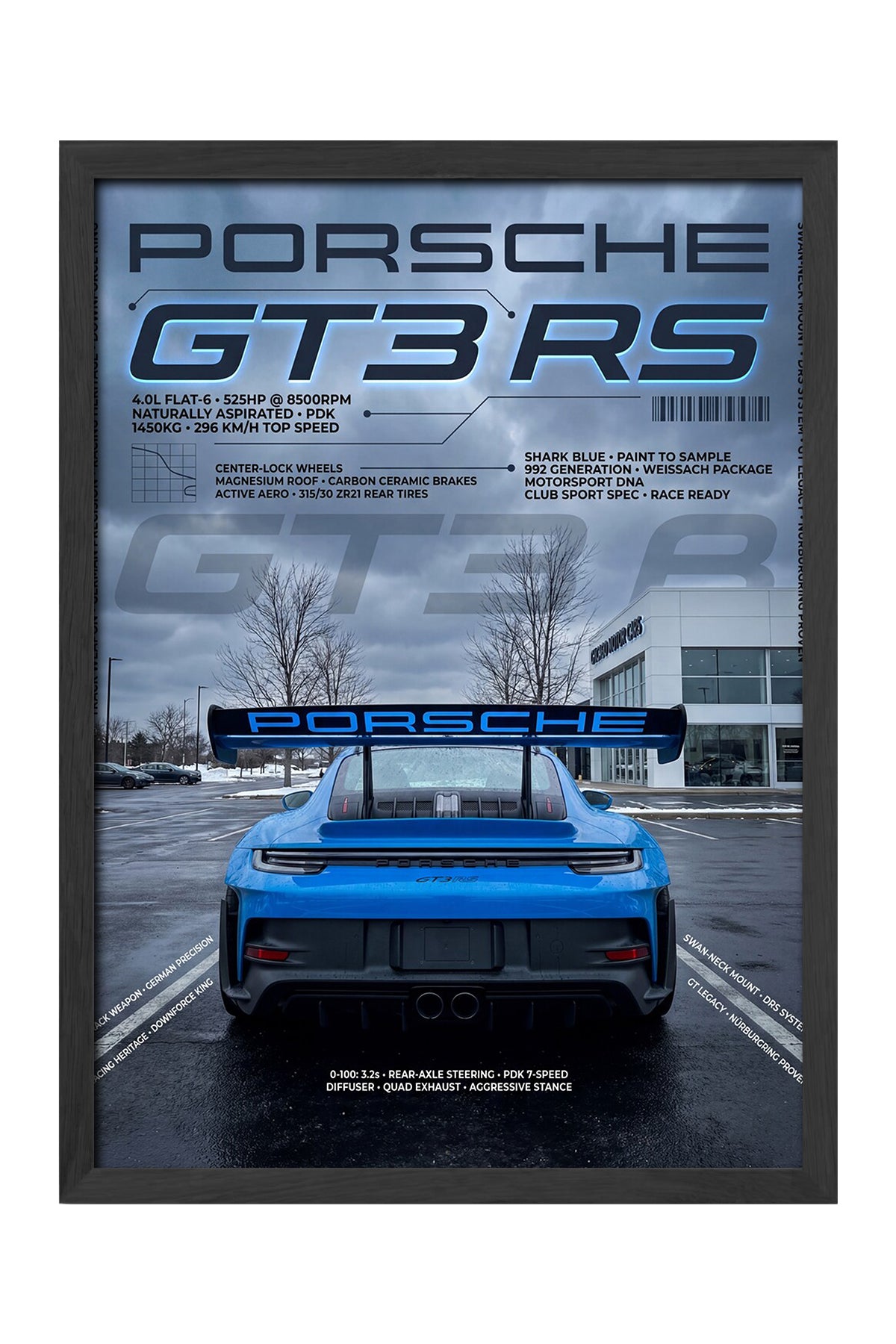 Porsche GT3 RS - tablo