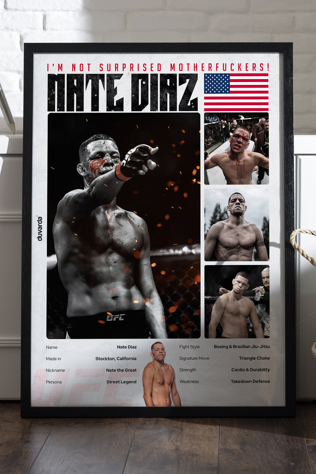 Nate Diaz UFC - tablo
