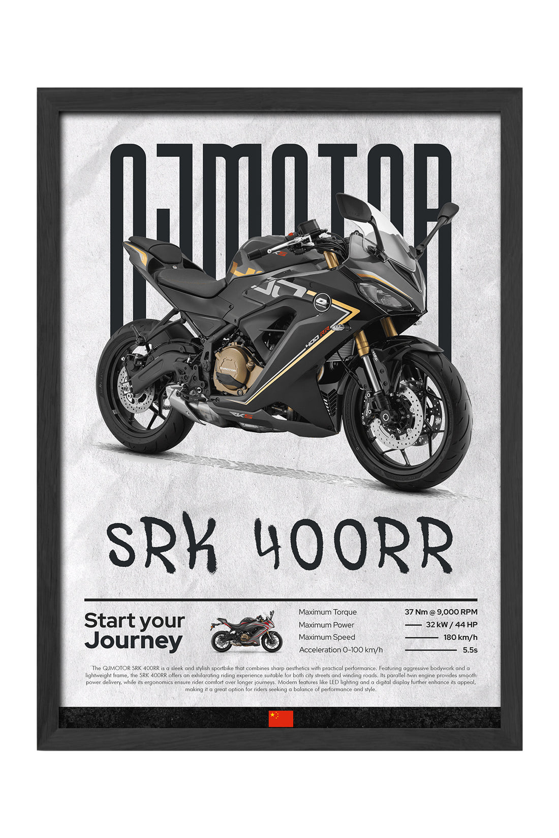 QJ Motor SRK 400RR Siyah