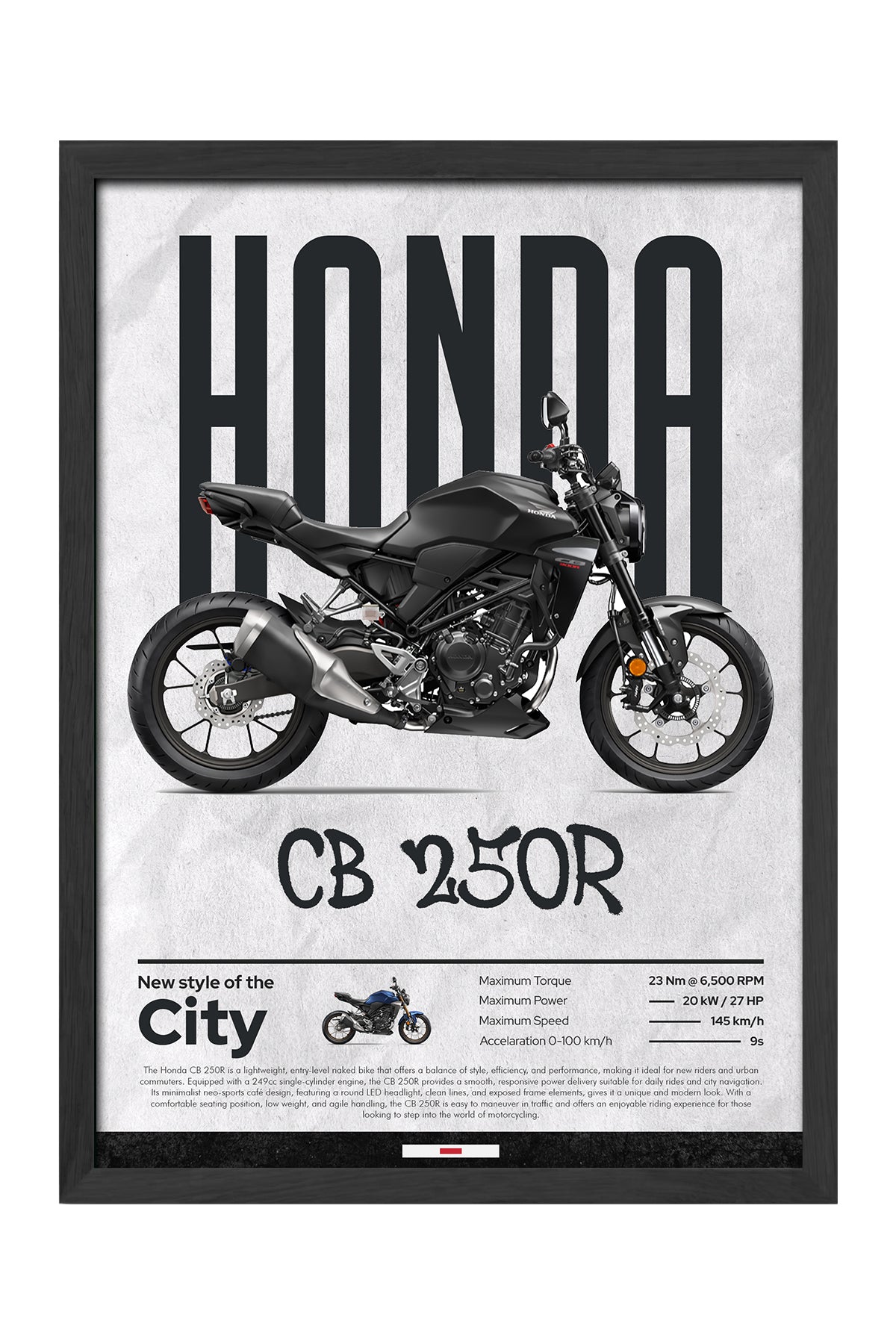Honda CB250R - tablo
