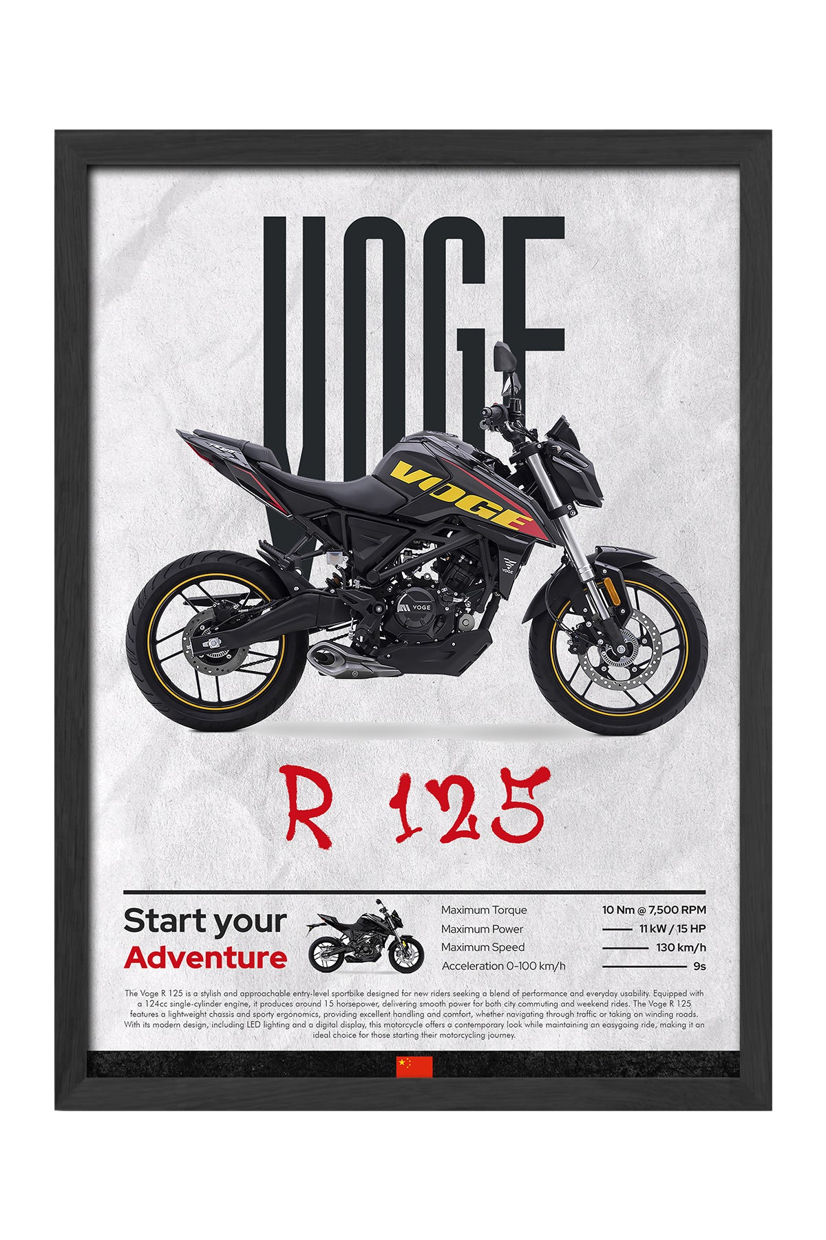 Voge R 125 Siyah