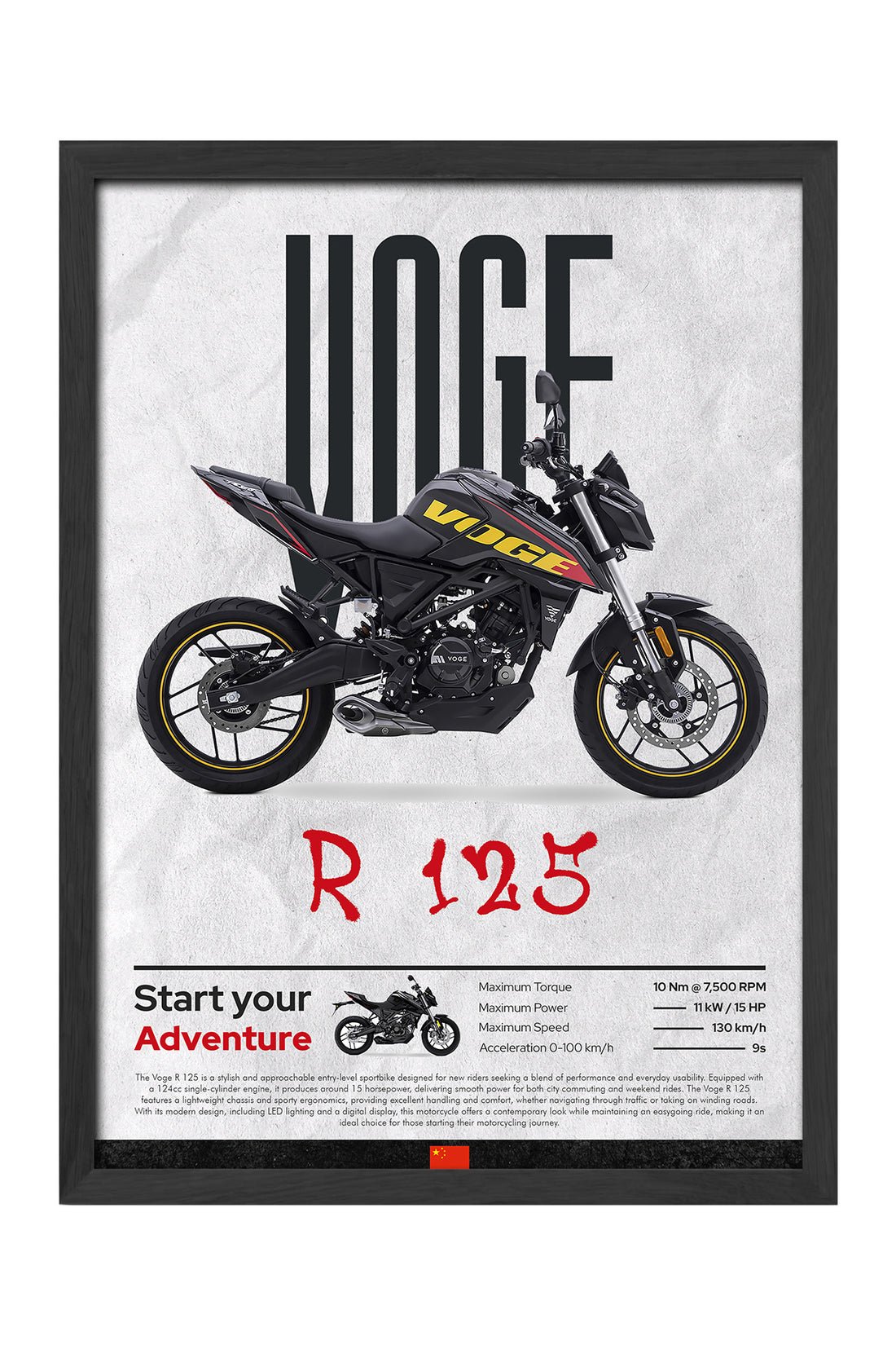 Voge R 125 Siyah