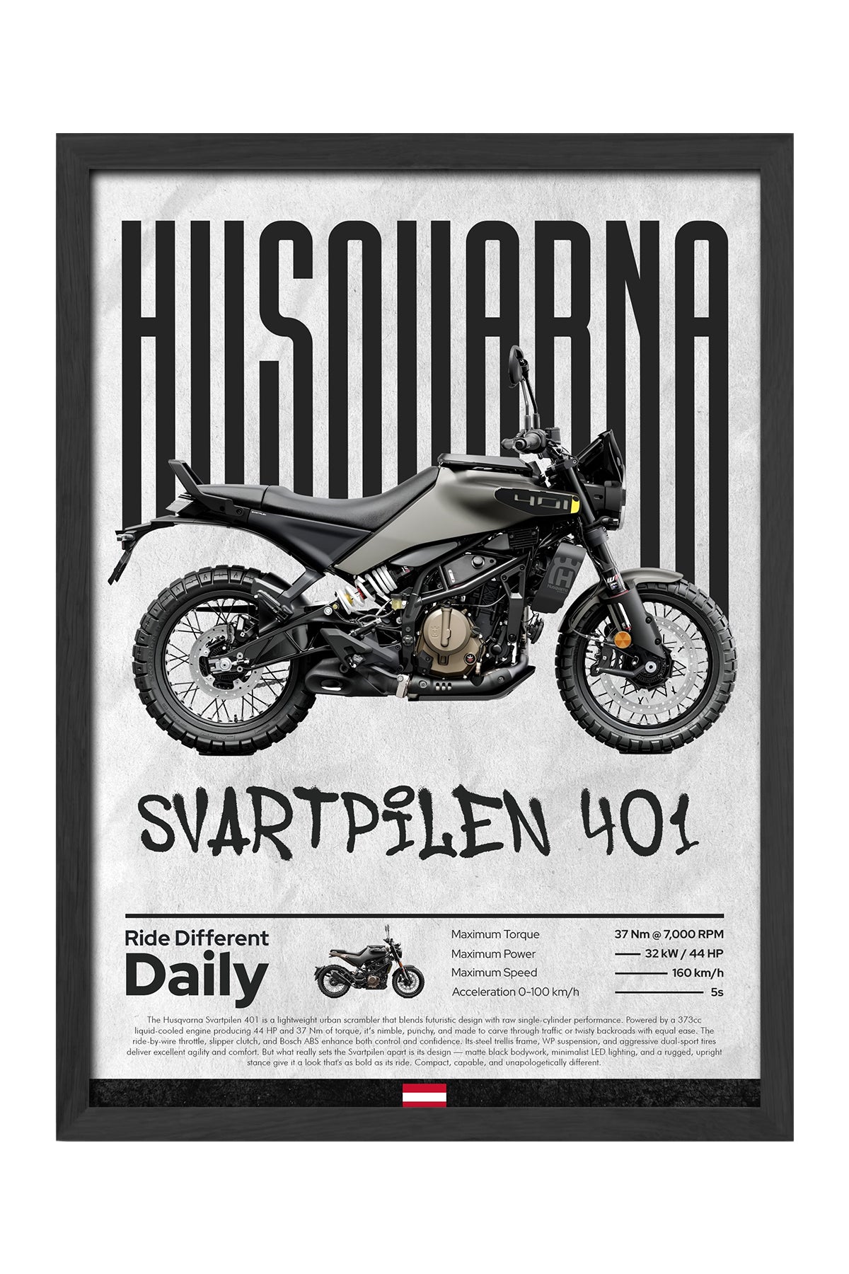 Husqvarna Svartpilen 401 - tablo