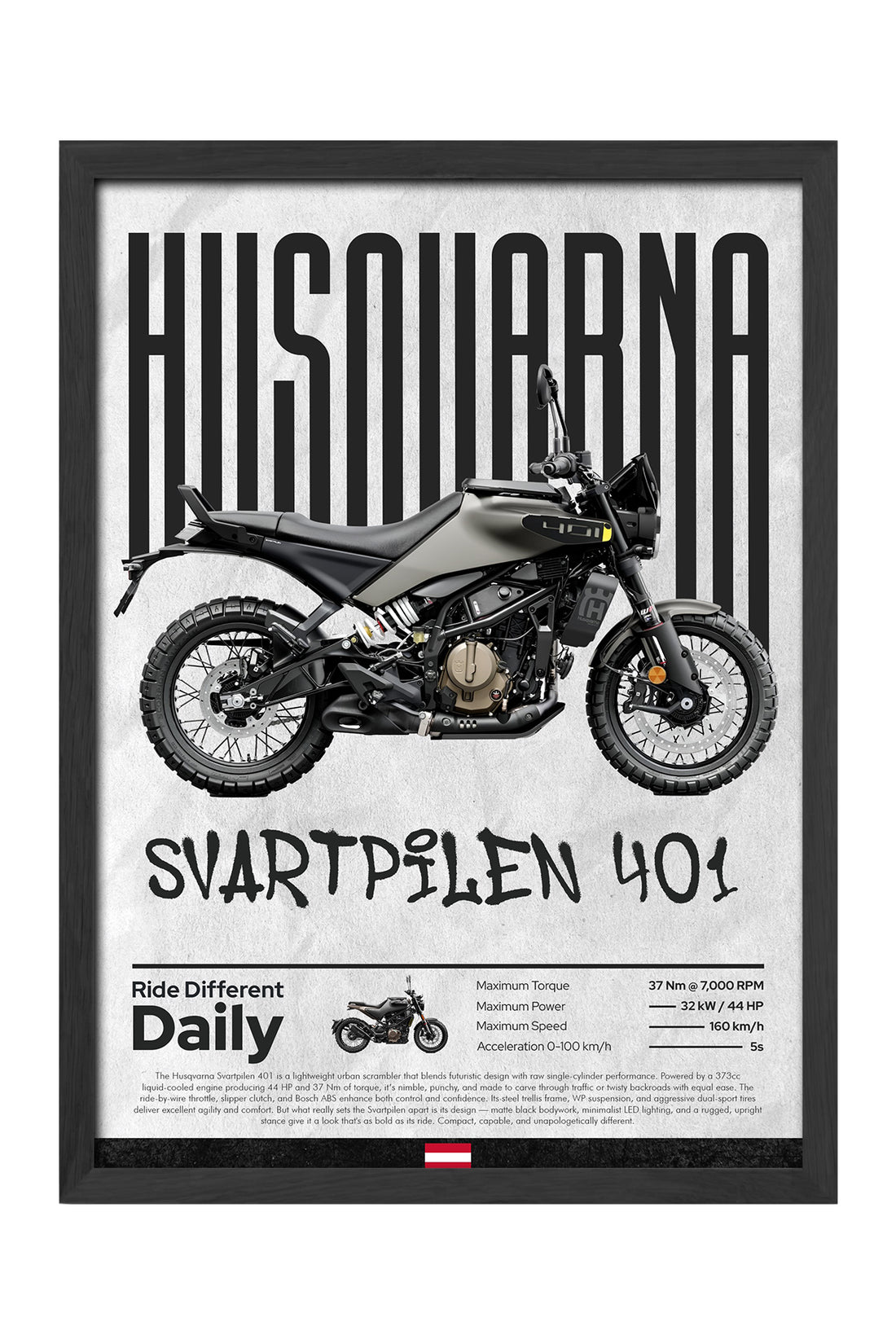 Husqvarna Svartpilen 401 - tablo