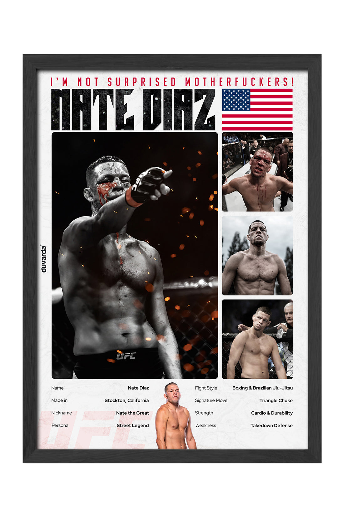 Nate Diaz UFC - tablo