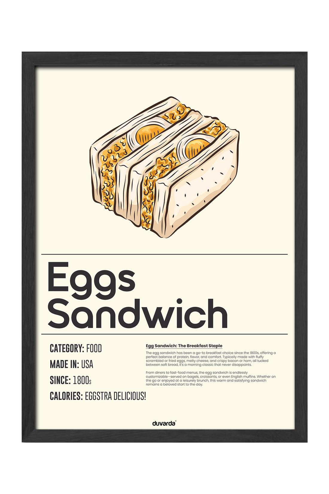 Eggs Sandwich Siyah