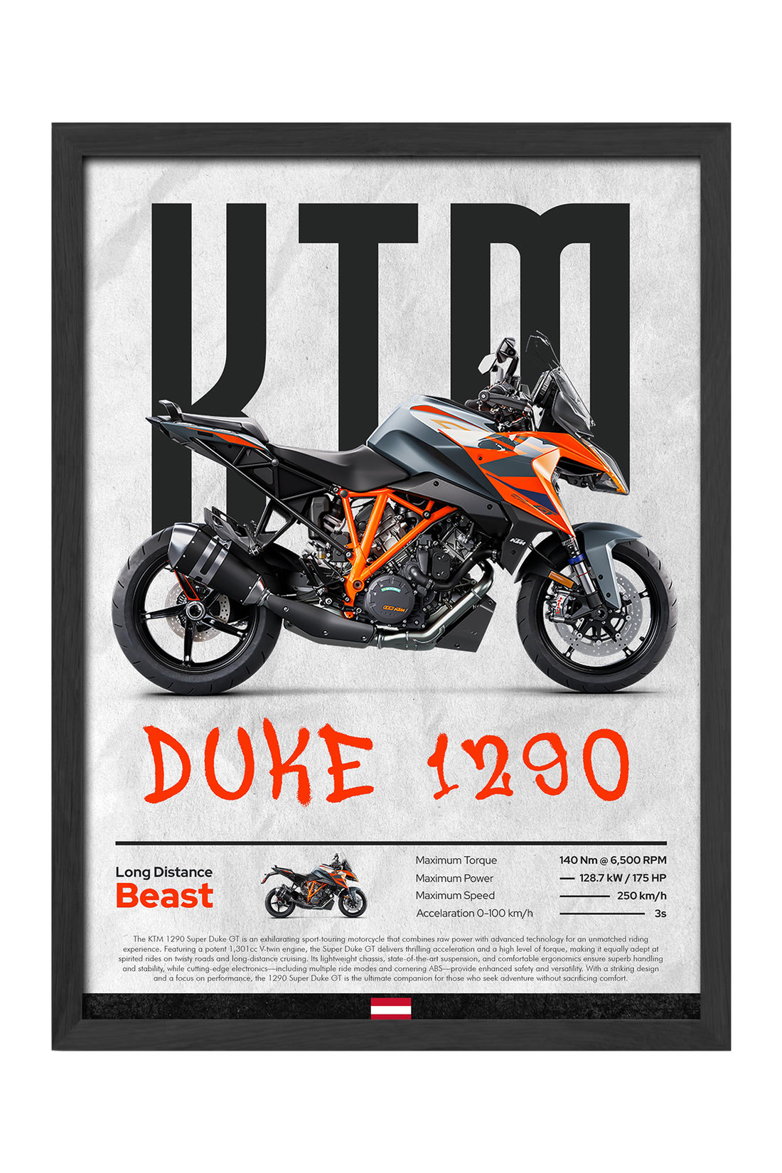 KTM Duke 1290 - tablo