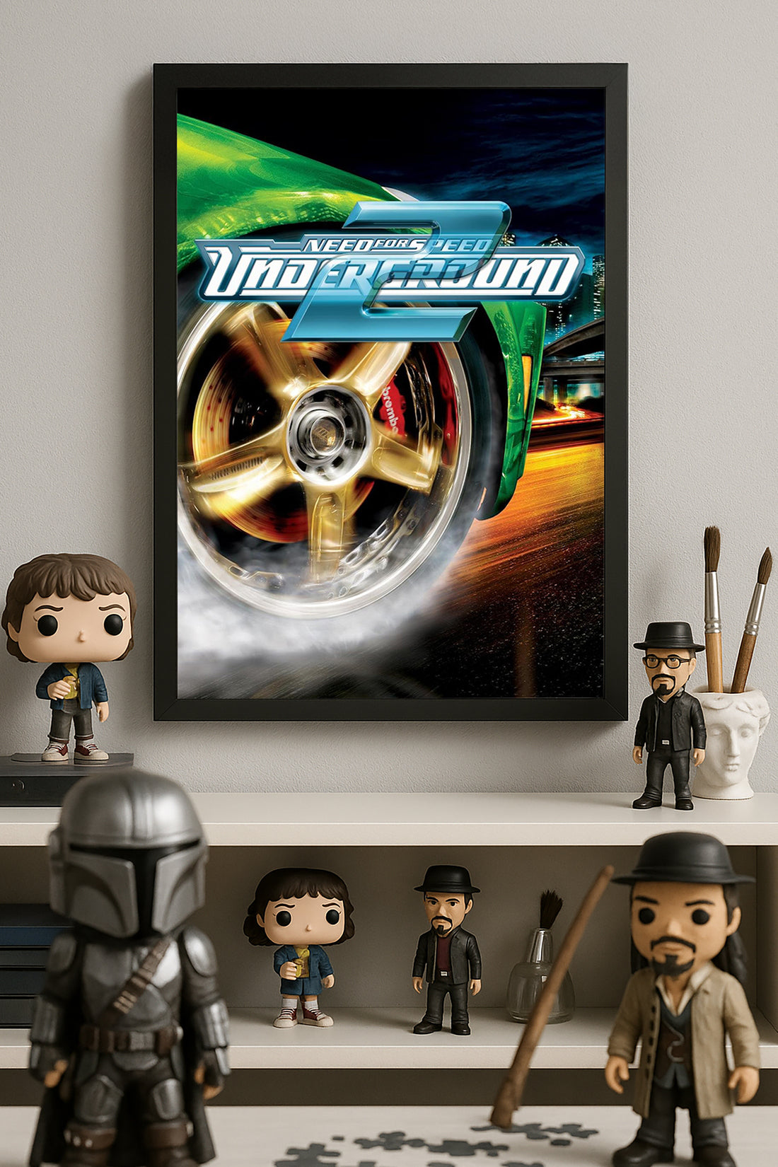 Need for Speed Underground altın jant ve yeşil ışıklı oyun posteri – 2. görsel