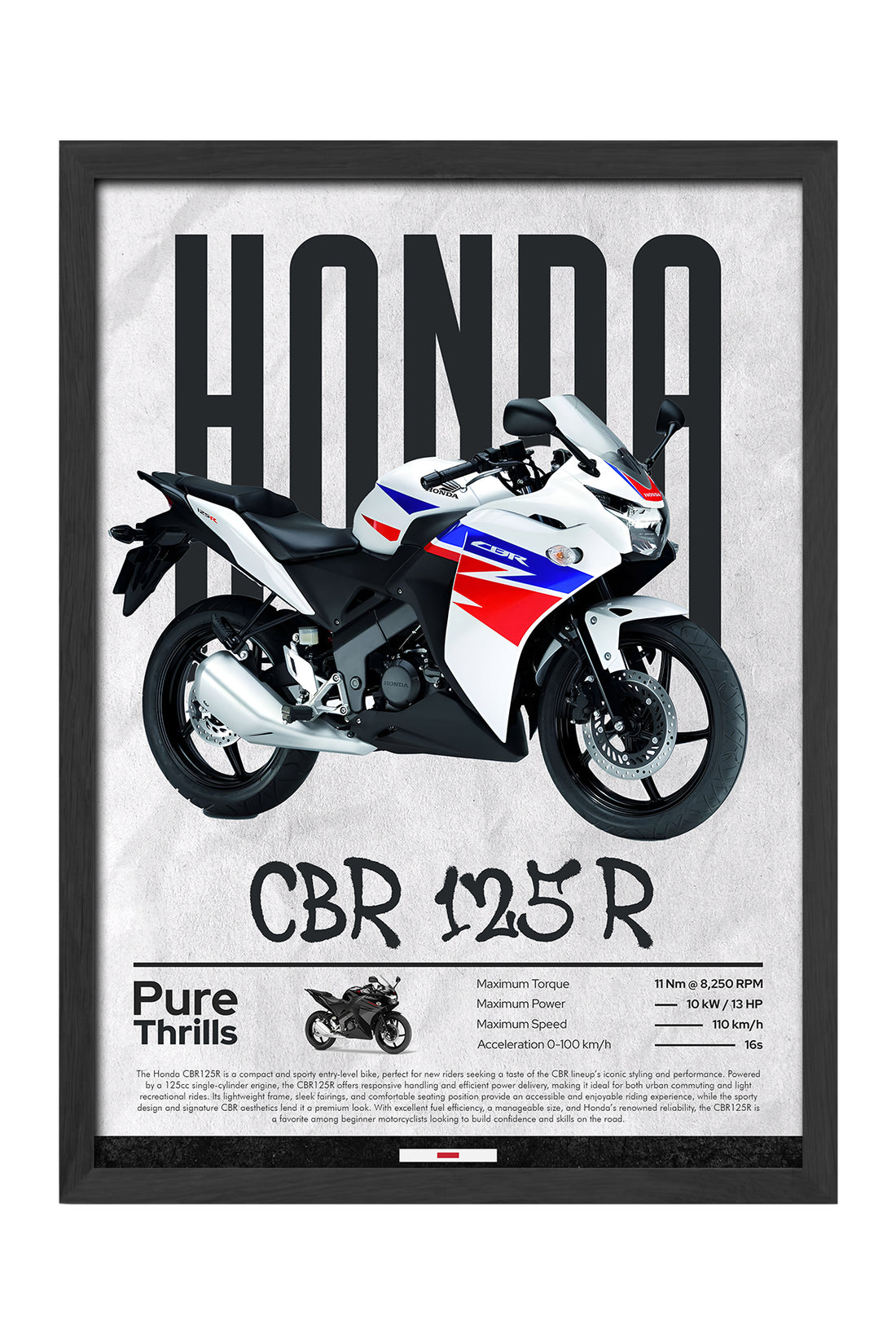 Honda CBR 125R - tablo