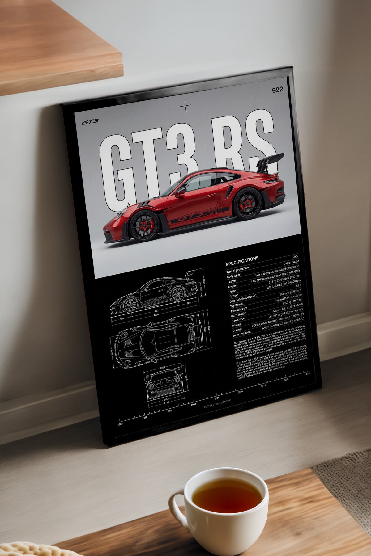 Porsche GT3 RS - tablo