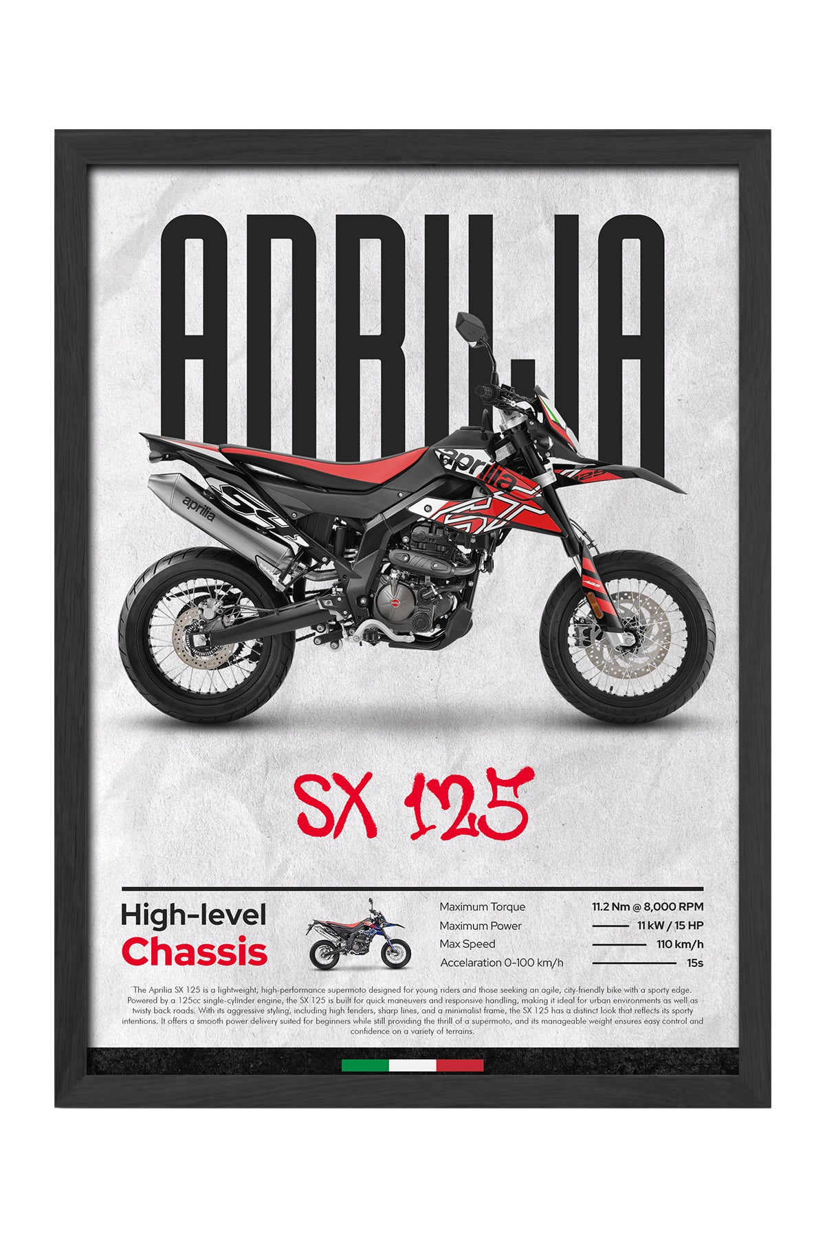 Aprilia SX 125 Siyah Kırmızı