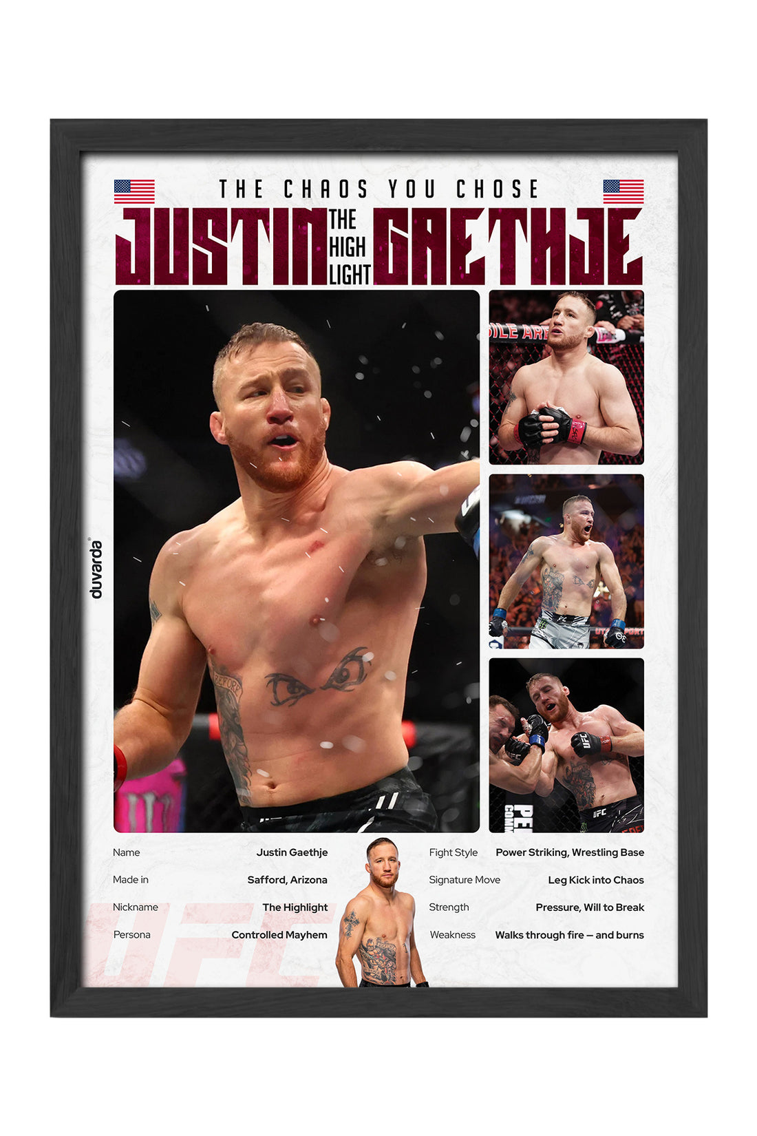 Justin Gaethje UFC - tablo