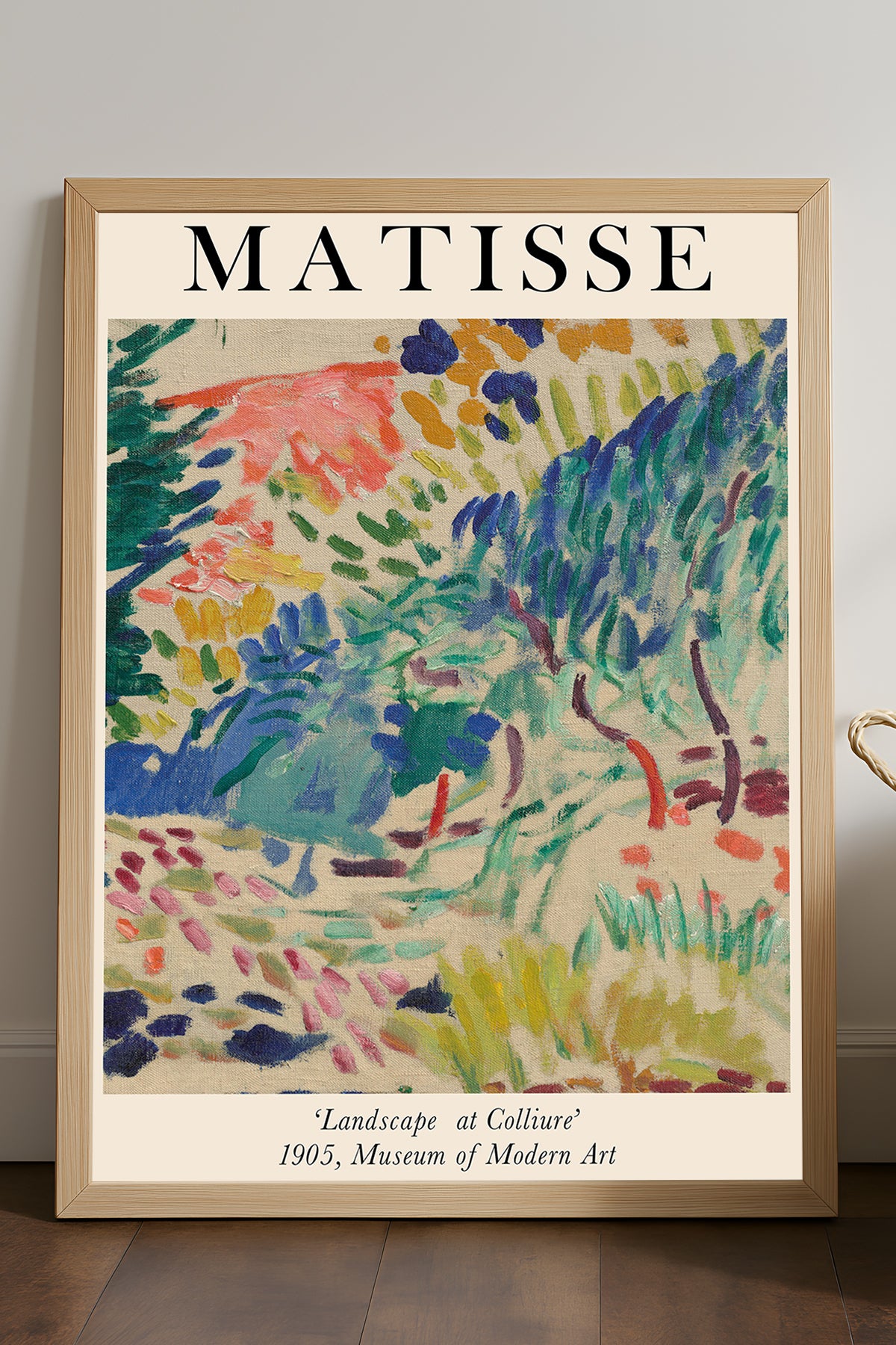 Henri Matisse Landscape at Collioure renkli peyzaj sergi posteri çerçeveli tablo