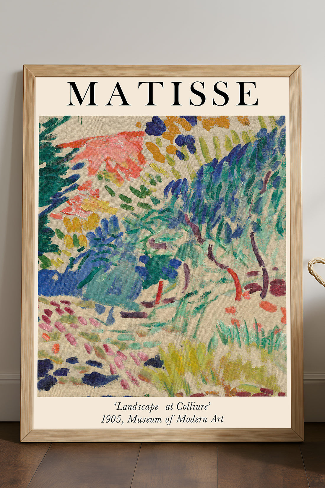 Henri Matisse Landscape at Collioure renkli peyzaj sergi posteri çerçeveli tablo