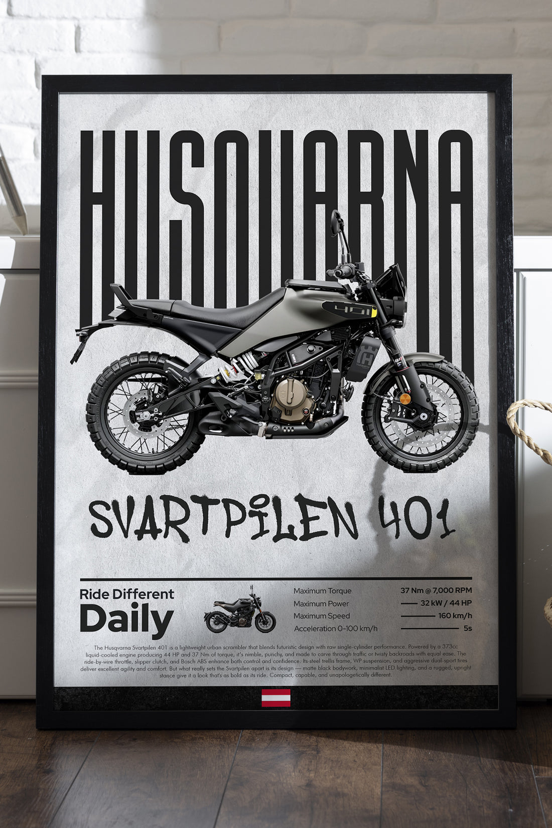 Husqvarna Svartpilen 401 - tablo