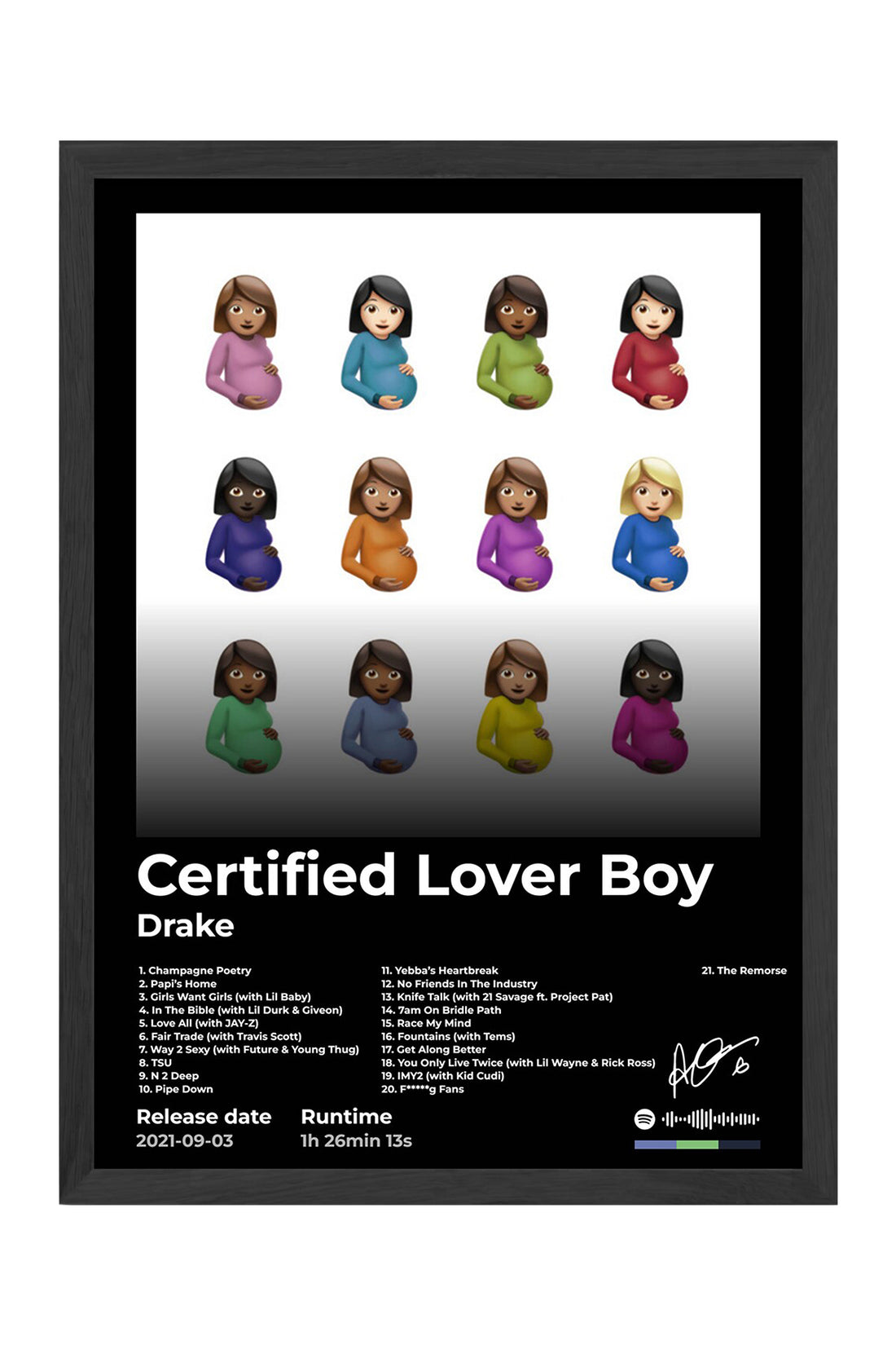 Drake Certified Lover Boy - tablo