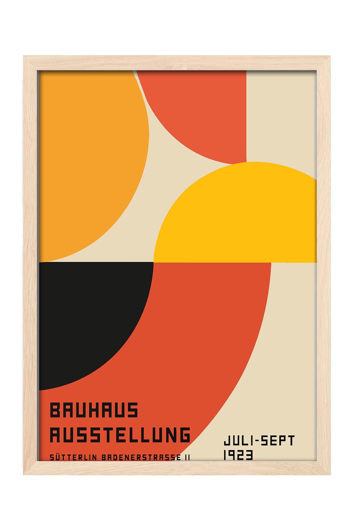 Bauhaus Ausstellung 1923 renkli yarım daire formlu posteri – 4. görsel