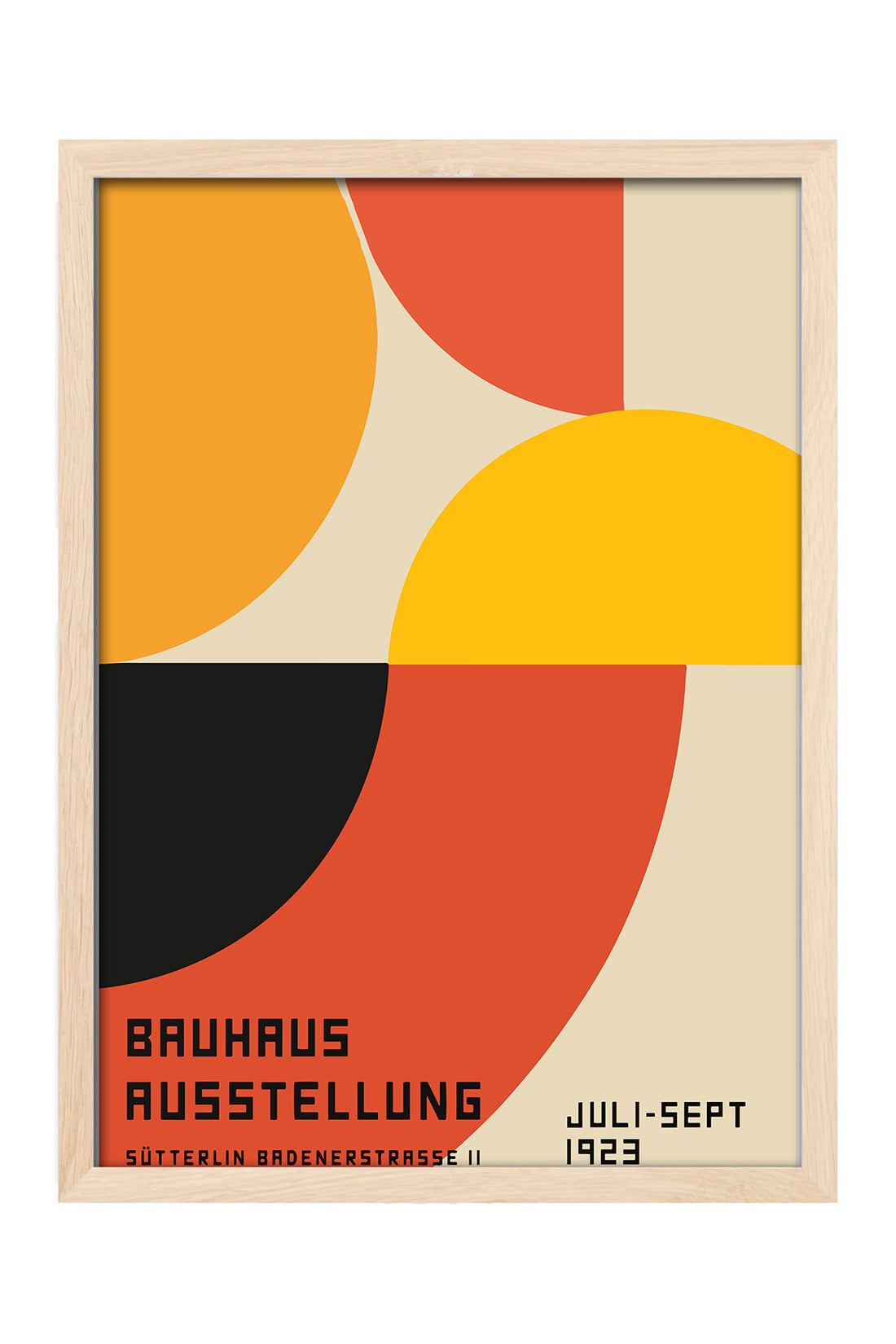 Bauhaus Ausstellung 1923 renkli yarım daire formlu posteri – 4. görsel