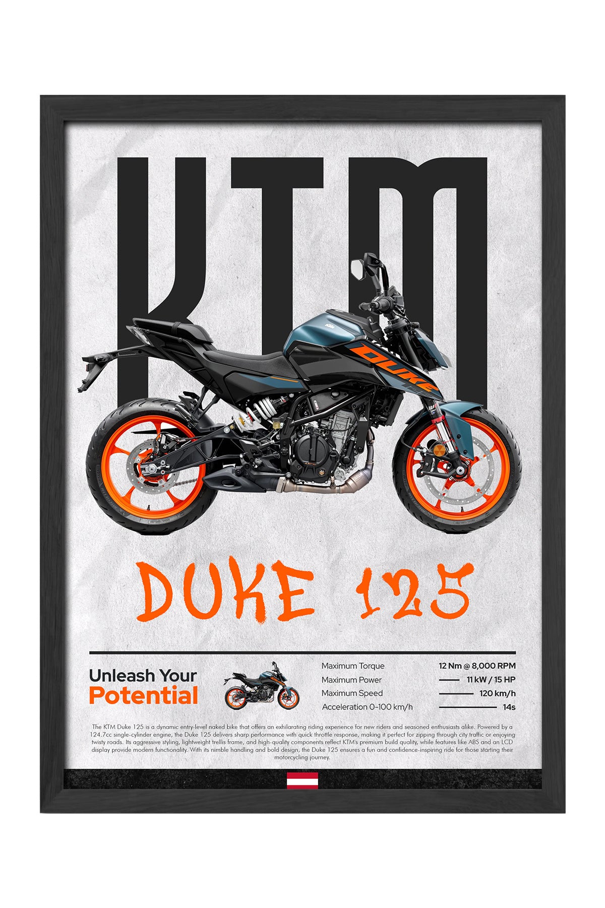 KTM Duke 125 Mavi