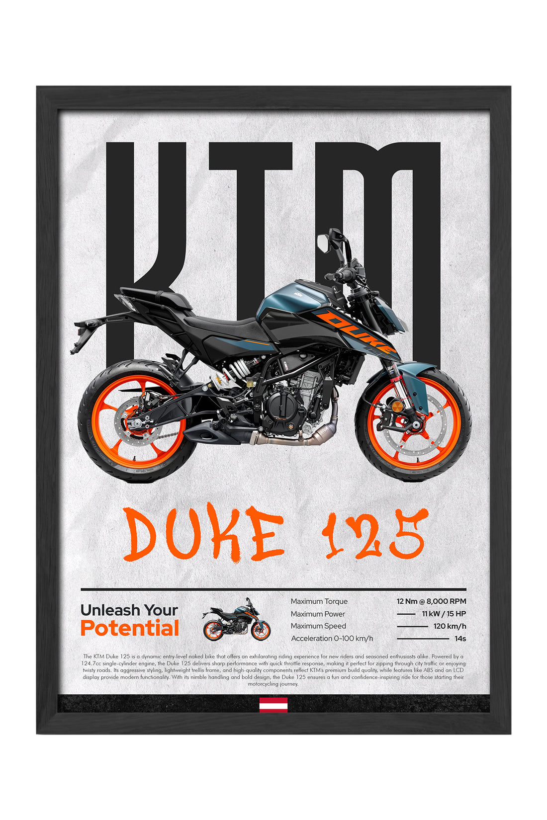 KTM Duke 125 Mavi