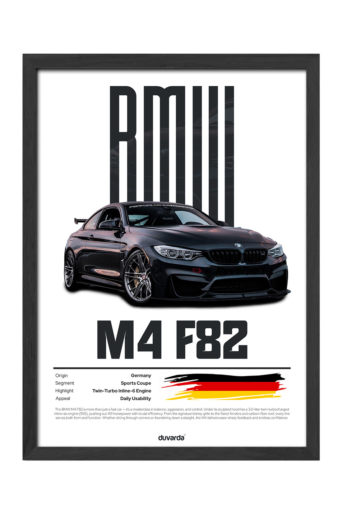 Bmw M4 F82 Araba - tablo