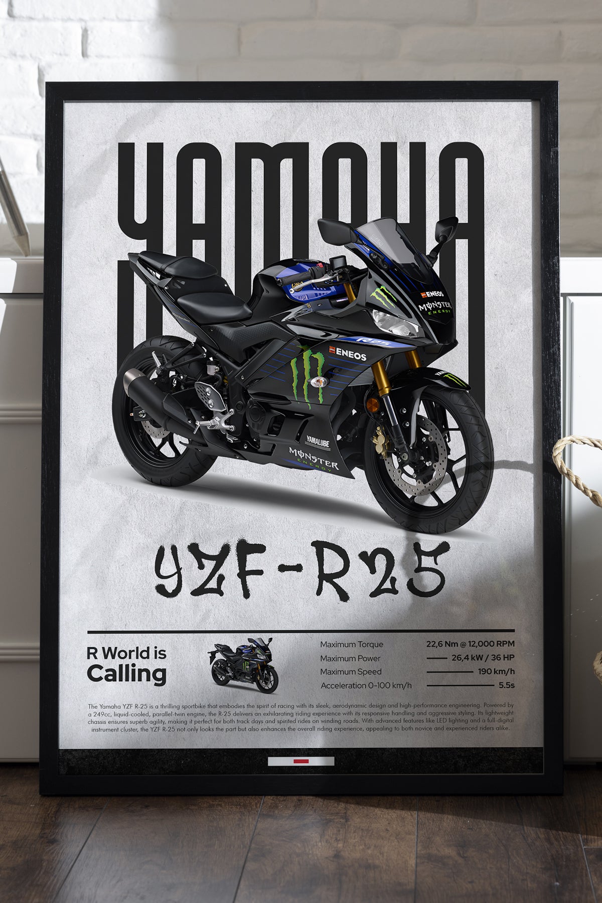 Yamaha YZF-R25 Monster - tablo